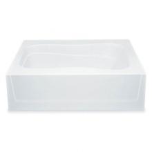 Aquatic AC003075-R-TO-WH - 6036H Alcove Bathtub
