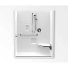 Aquatic AC003537-XBASE-WH - 16034BFSCTTR Alcove Shower