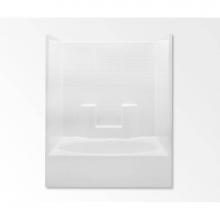 Aquatic AC003380-L-TO-WH - 2603CTS One-Piece Tub Shower