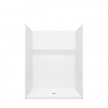 Aquatic AC003659-XBASE-WH - 15836FHA 58 x 36 AcrylX Alcove Center Drain One-Piece Shower in White