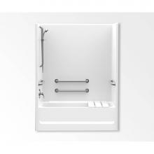 Aquatic AC003392-XADALS-WH - 2603SMTE One-Piece Tub Shower