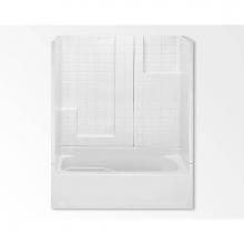 Aquatic AC003394-L-TO-WH - 2603ST3P Three-Piece Tub Shower