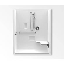 Aquatic AC003540-XBASE-WH - 16036BFSBTTR Alcove Shower