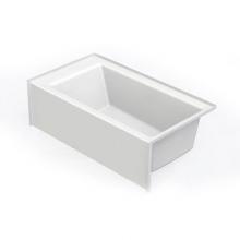 Aquatic AC003070-R-WPV-WH - 6032SMIN Alcove Bathtub
