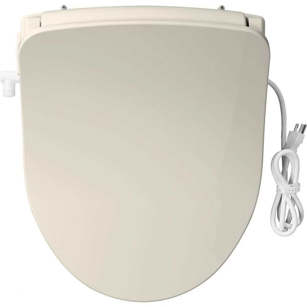 Renew PLUS Bidet Cleansing Spa Round Toilet Seat in Biscuit with iLumalight, Easy-Clean & Chan