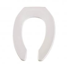 Church 7F295CT 000 - Church Elongated Open Front Less Cover Commercial Plastic Toilet Seat in White with Stay·Tite