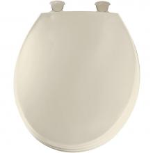 Church 3EC 006 - Round Plastic Toilet Seat in Bone with Easy-Clean & Change Hinge