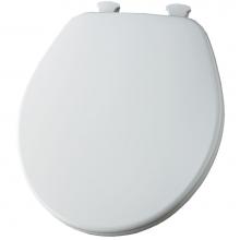 Church 7F540EC 006 - Church Round Enameled Wood Toilet Seat in Bone with Easy Clean® Hinge
