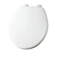Church 7F540EC 000 - Church Round Enameled Wood Toilet Seat in White with Easy Clean® Hinge