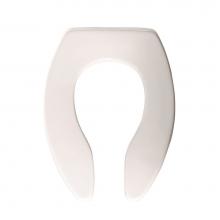 Church 7F9500SSCT 000 - Church Elongated Open Front Less Cover Commercial Plastic Toilet Seat in White with Stay·Tite