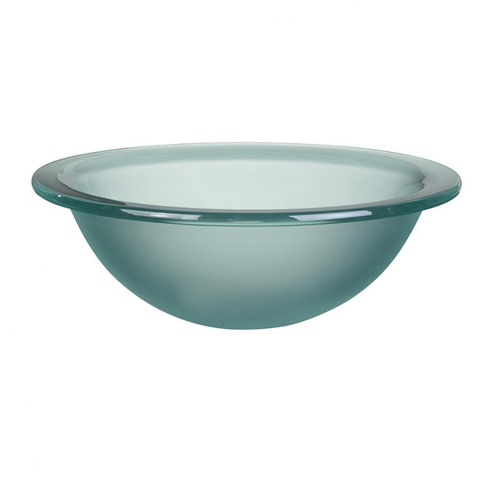 Frosted Natural Crystal Tempered Glass Round Undermount Lavatory