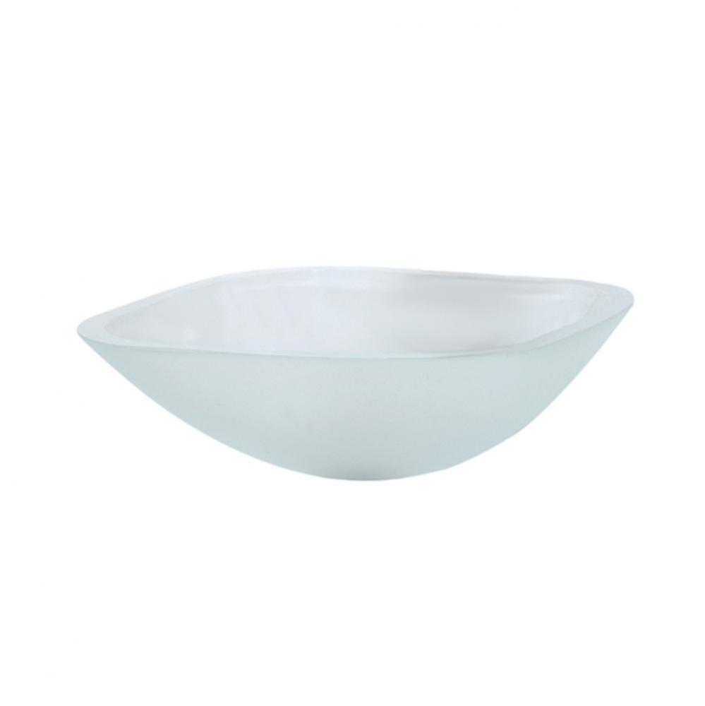 Frosted Crystal Square Tempered Glass Vessel