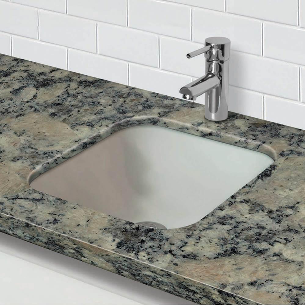 Square Undermount Glass Lavatory