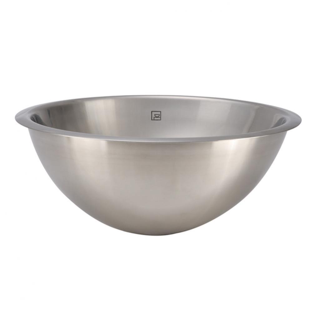 Stainless Steel Brushed Round Drop-in or Undermount Lavatory