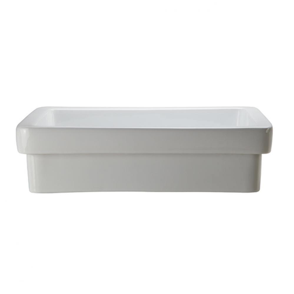 Semi-Recessed Rectangular Lavatory White
