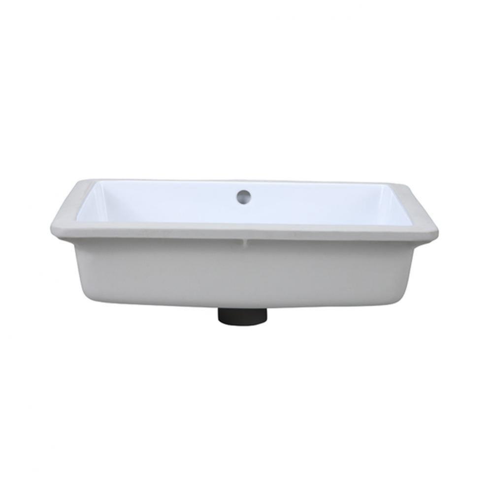 Undermount Rectangular Bathroom Sink White