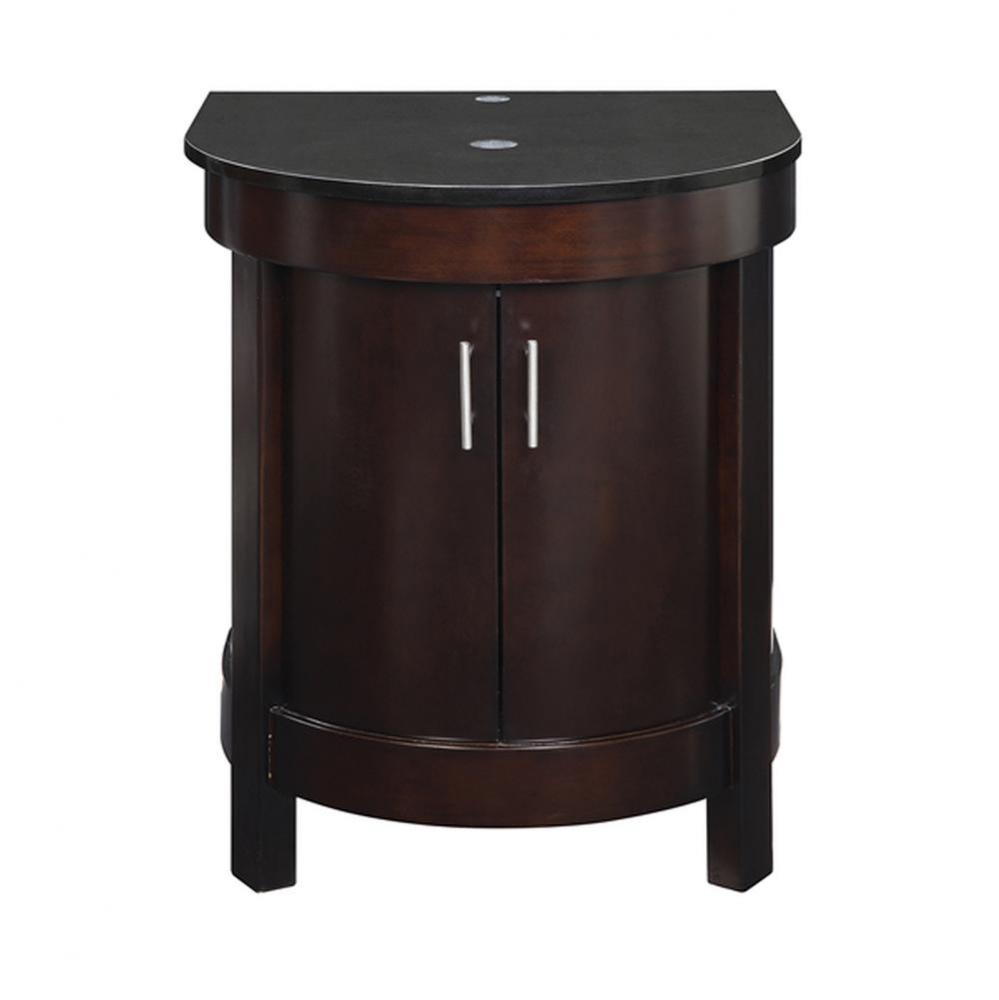 Haddington Collection Espresso Vanity with Black Granite Top