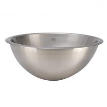 Decolav 1201-B - Stainless Steel Brushed Round Drop-in or Undermount Lavatory