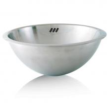 Decolav 1220-B - Double Walled Stainless Steel Round Brushed Drop-in or Undermount Lavatory with Overflow