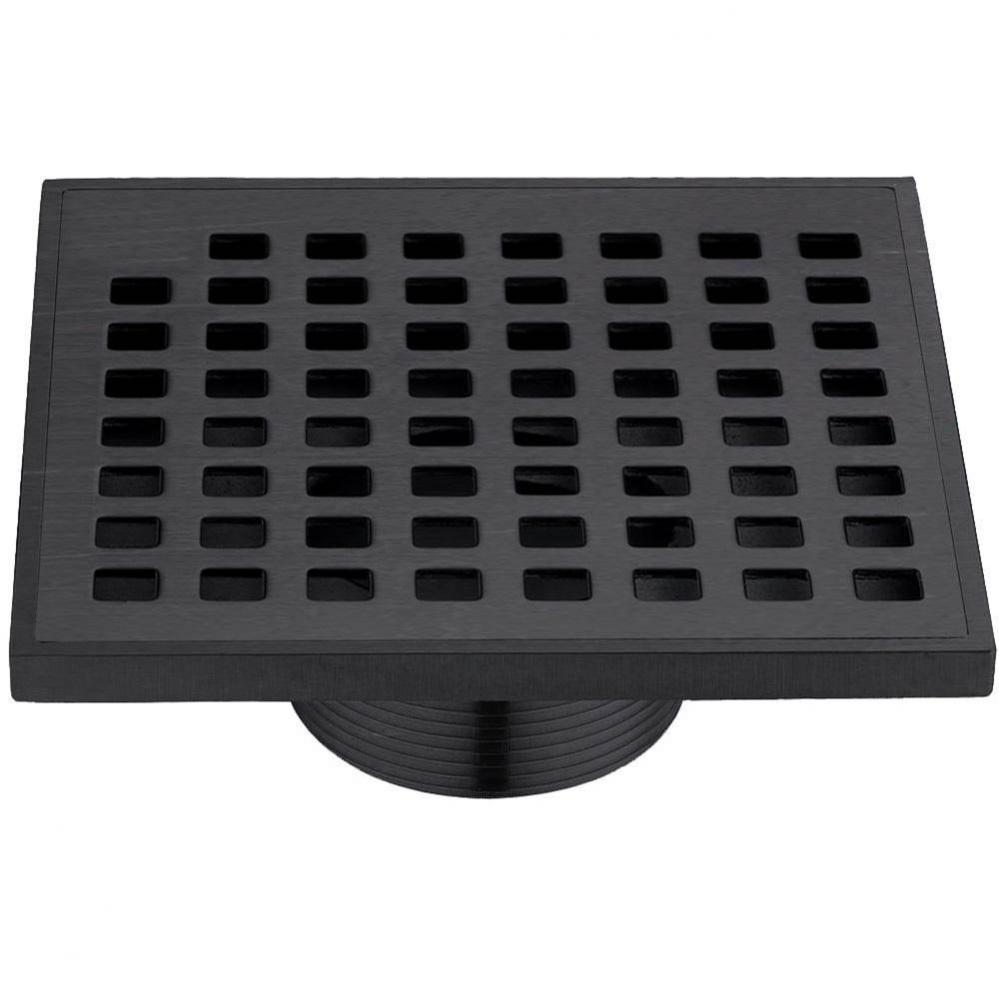 Dawn® Brisbane River Series - Square Shower Drain 5''L Dark Brown Finished (Threade