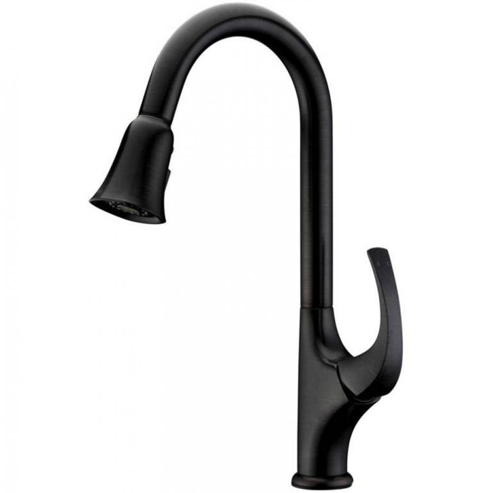 Dawn® Single-lever pull-out spray kitchen faucet, Dark Brown Finished
