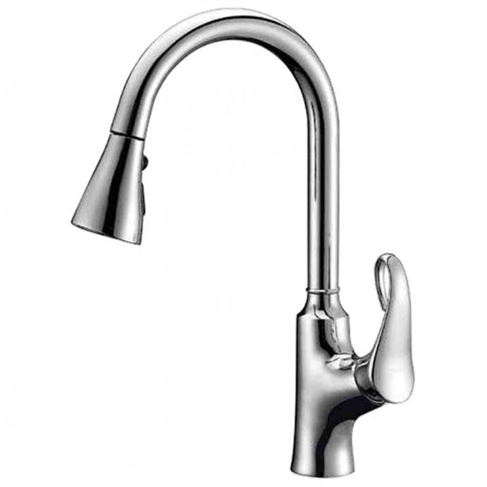 Dawn® Single-lever pull-out spray kitchen faucet, Chrome