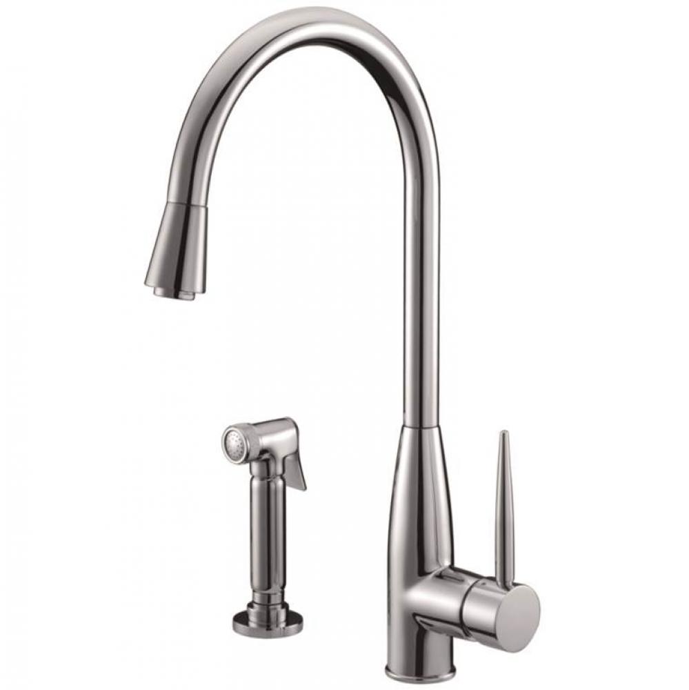 Dawn® Single-lever kitchen faucet with side-spray, Chrome