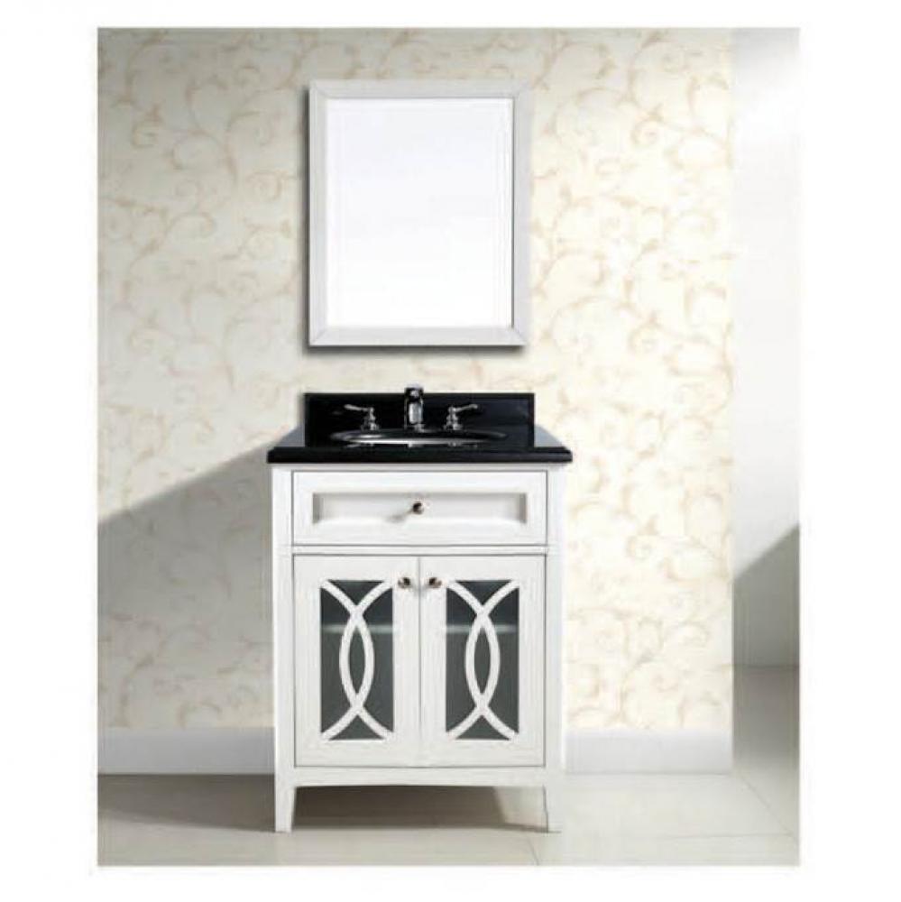 Dawn® Solid wood framed cabinet with plywood interior, MDF glass doors with self sof