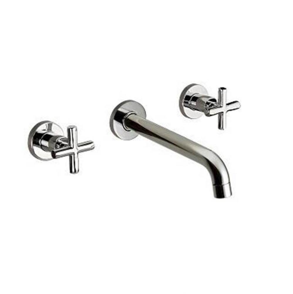 Dawn® Wall Mounted Double-handle Concealed Washbasin Mixer, Brushed Nickel