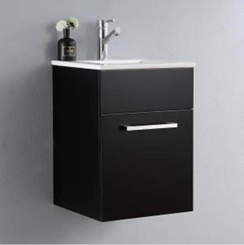 Pure White Ceramic Vanity Top - 1 faucet hole, Size: 16'' x 16'' x 7'&apo