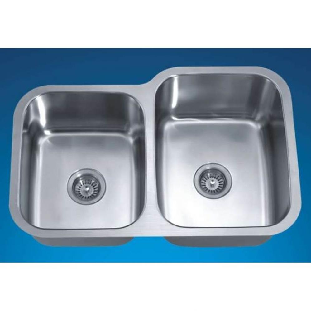 Dawn® Undermount Double Bowl Sink (Small Bowl on Right)