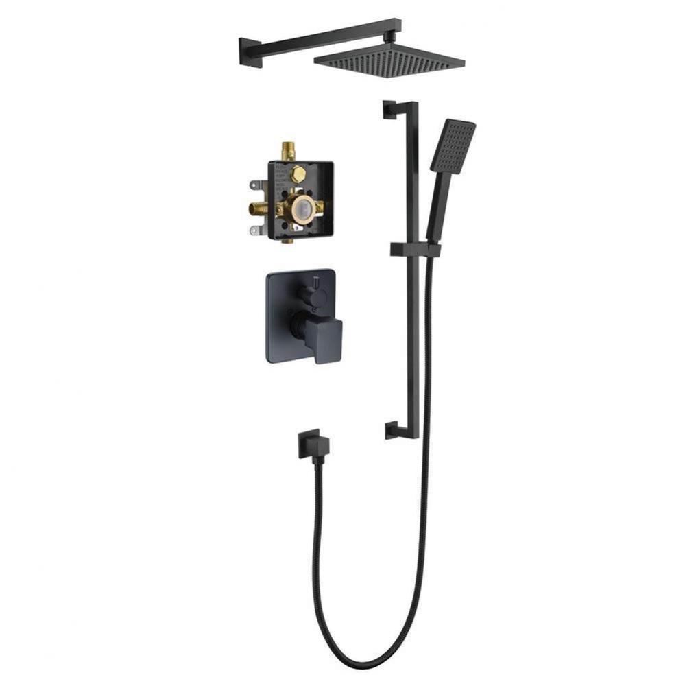Big Sur Shower Set, Matte Black