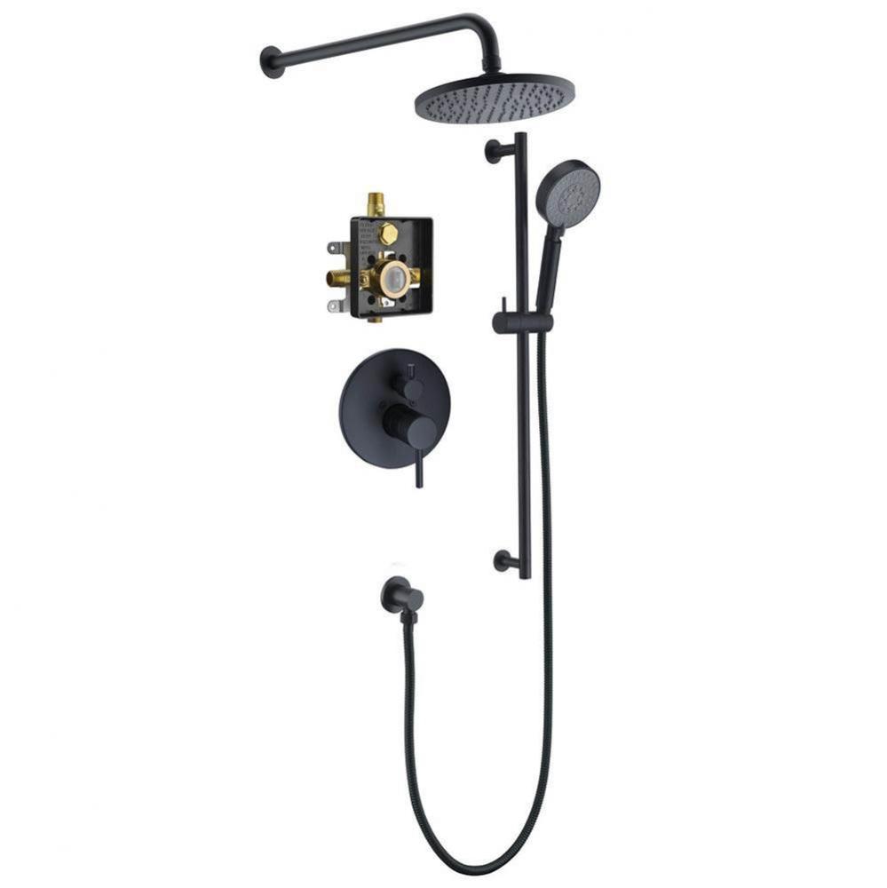 Lake Tahole Shower Set, Matte Black