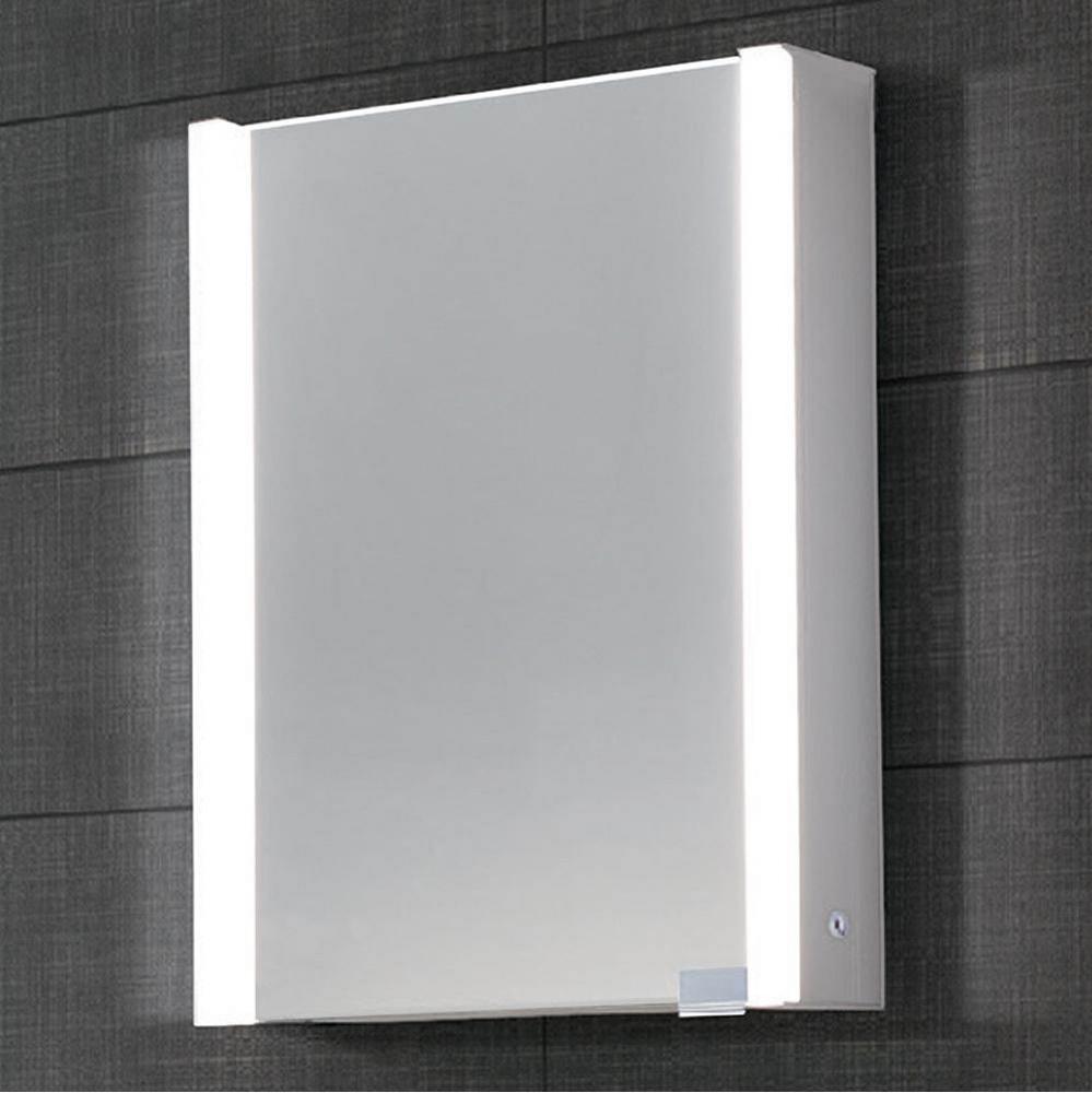 Dawn® LED Wall Hang Mirror/Medicine Cabinet with Matte Aluminum Frame and Dimmer Sensor