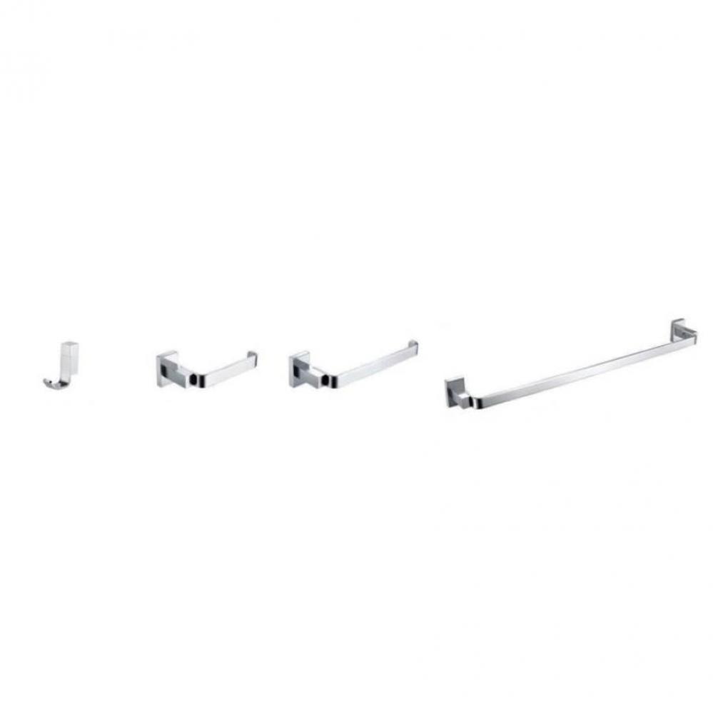 2903 Series Bath Accessories Set includes robe hook 29038001C, toilet roll holder 29035005C, towel