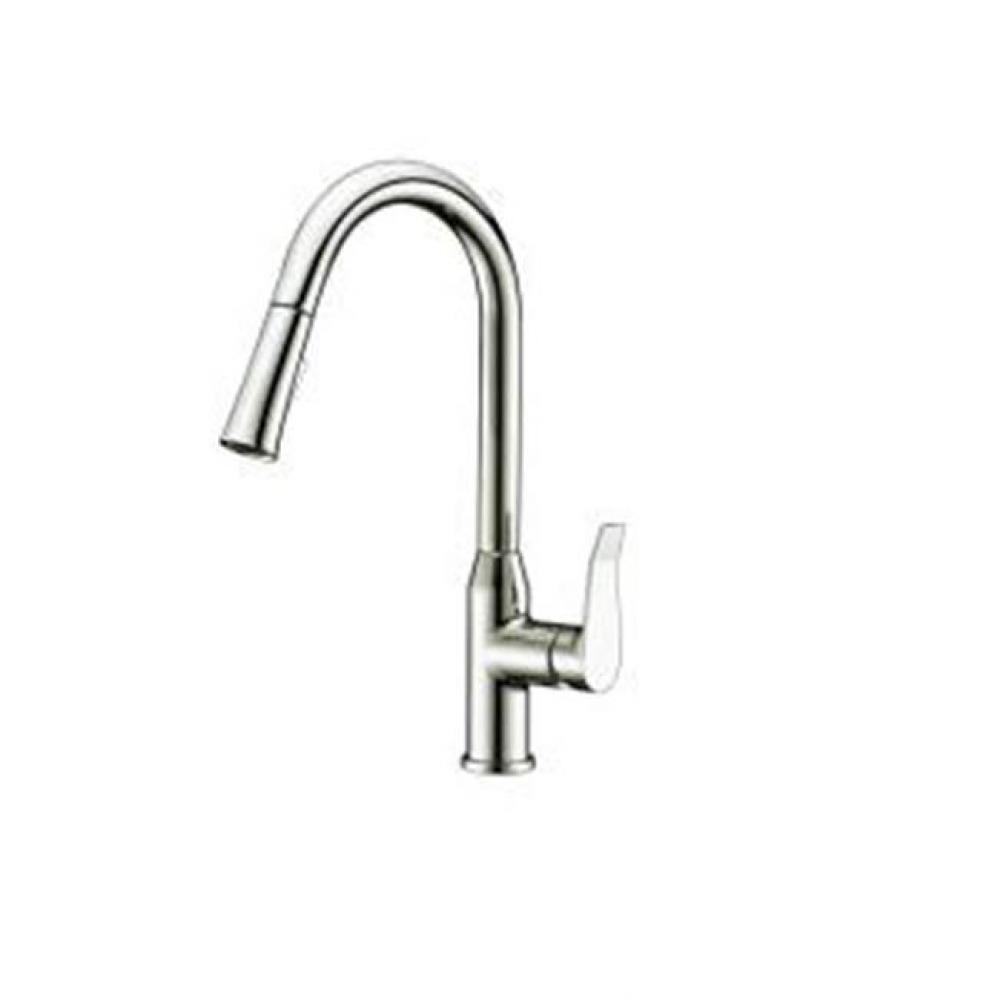 Single-Lever kitchen pull down faucet, Brushed Nickel