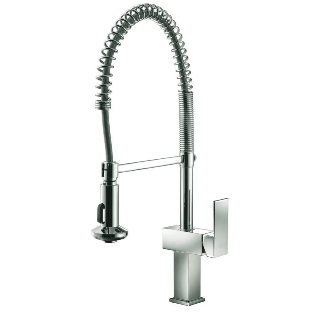 Single-lever kitchen spring pull out faucet, Brushed Nickel