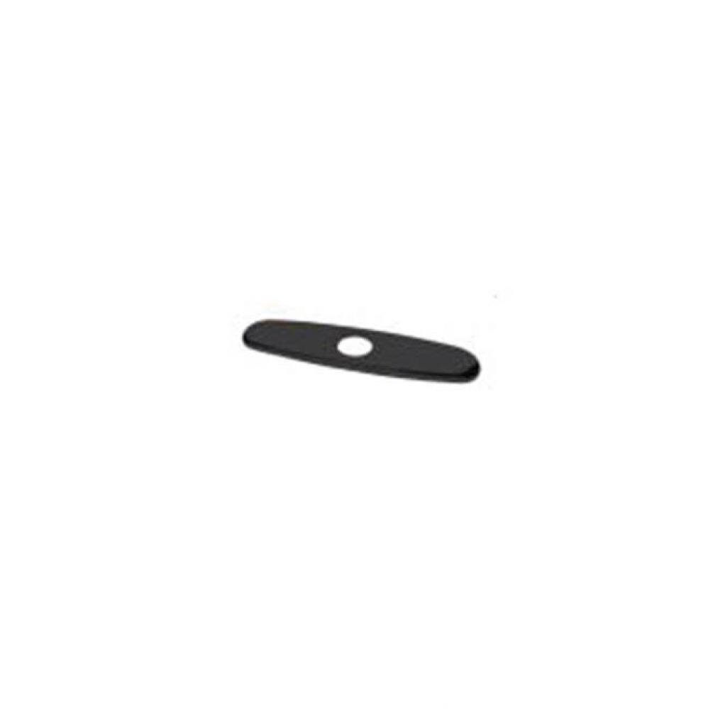 10'' Escutcheon for kitchen faucets, 1 hole, Matte Black