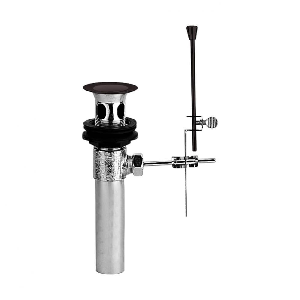 Standard Pop Up Drain with Lift Rod, Matte Black