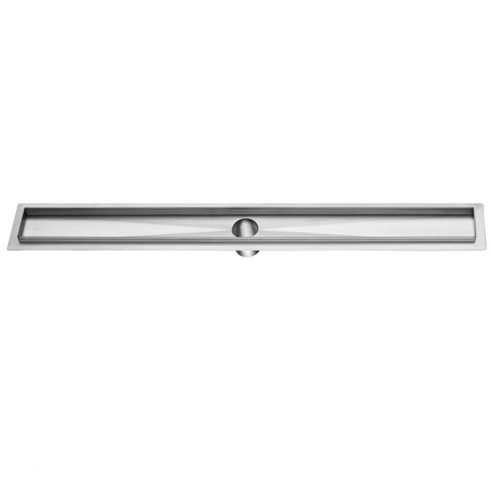 Shower Linear Drain Channel for Hot Mop, Size: 33-5/8''L x 4-5/8''W x 3-3/8&ap