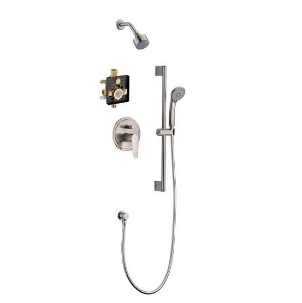 Everglades Shower Set, Brushed Nickel