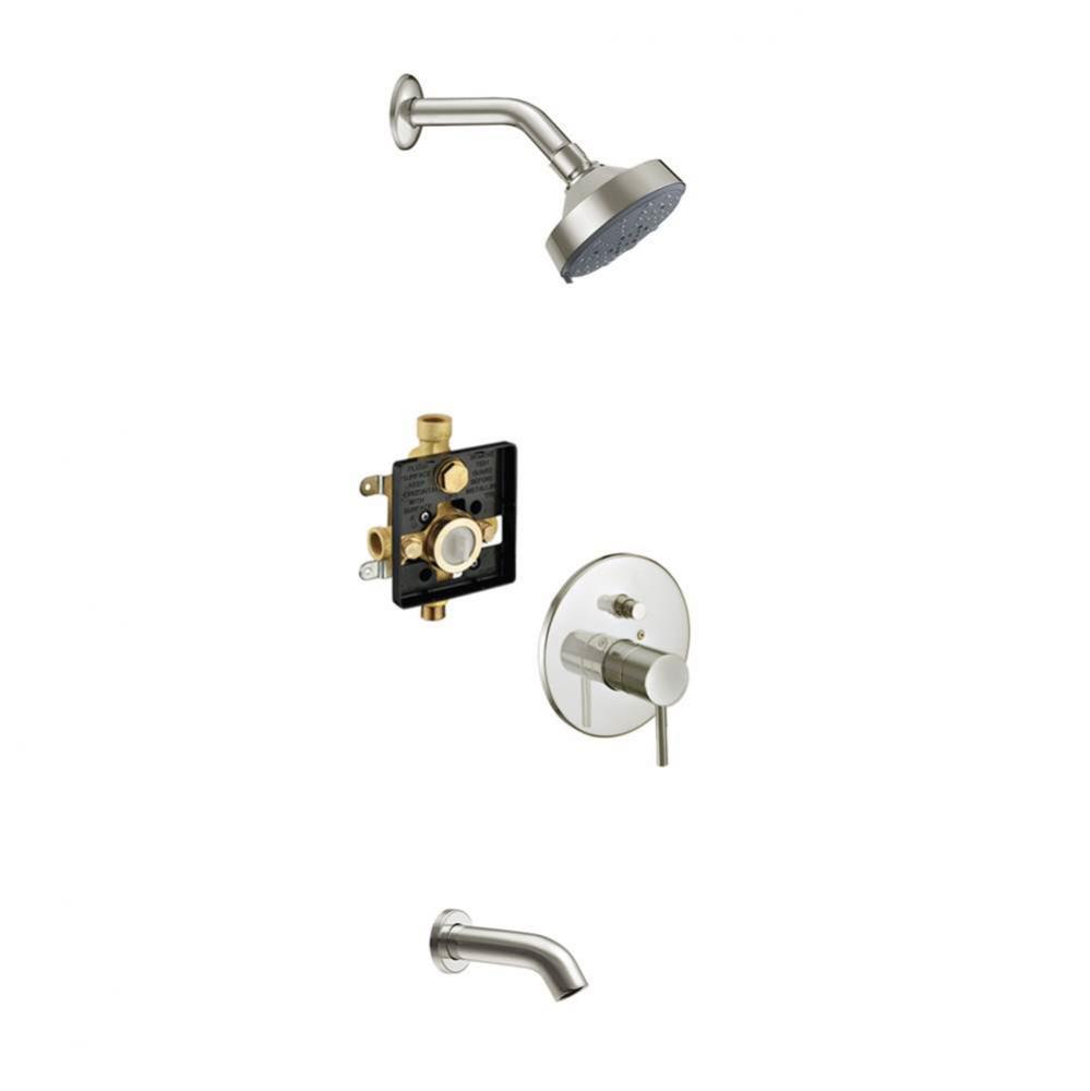 Yosemite Shower Set, Brushed Nickel