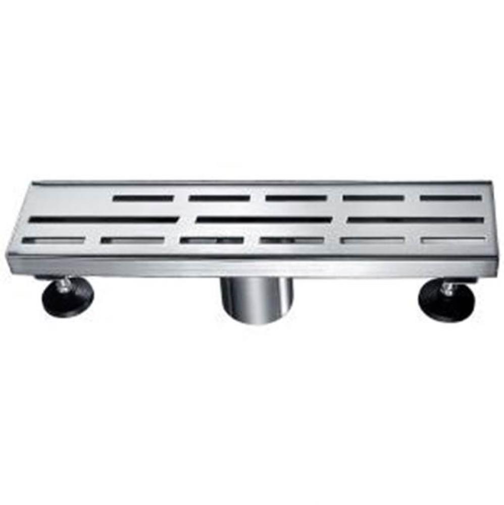 Shower linear drain--14G, 304type stainless steel, matte black finish: 12''Lx3'&apo