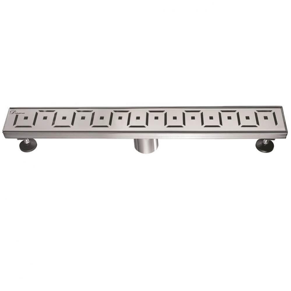 Shower linear drain---14G, 304type stainless steel, polished, satin finish: 24''Lx3&apos