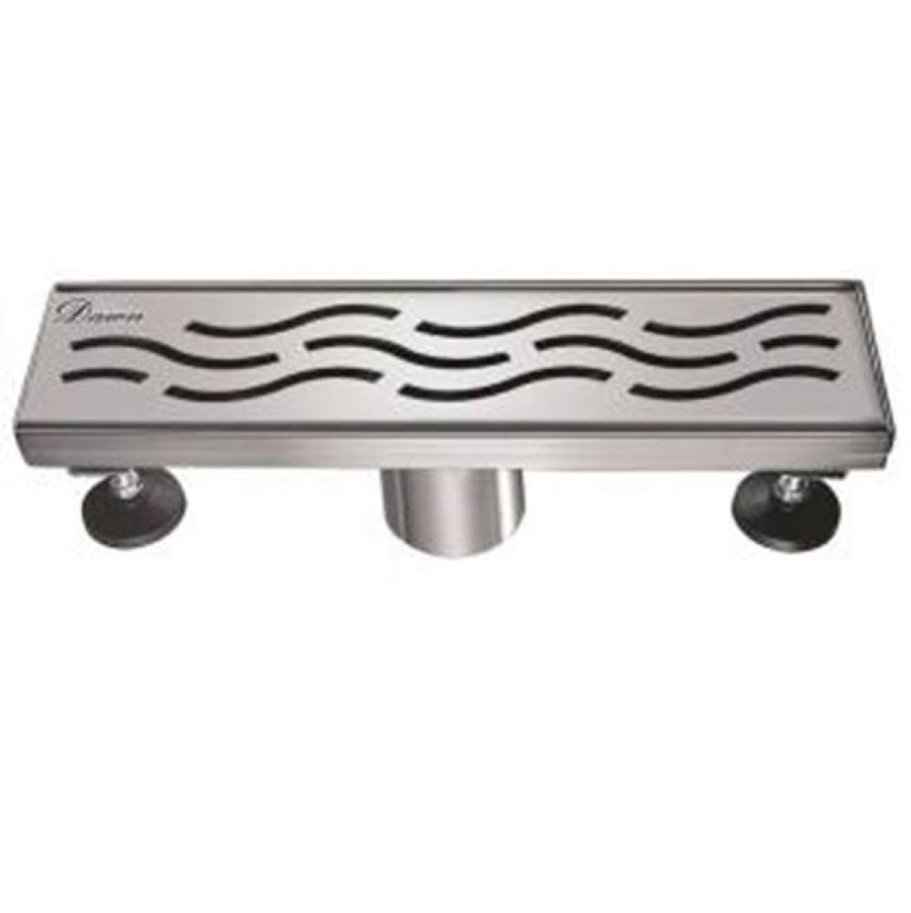 Shower linear drain--14G, 304type stainless steel, matte black finish: 12''Lx3'&apo