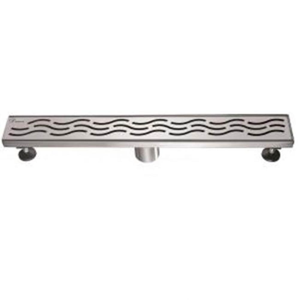 Shower linear drain---14G, 304type stainless steel, matte black finish: 24''Lx3'&ap