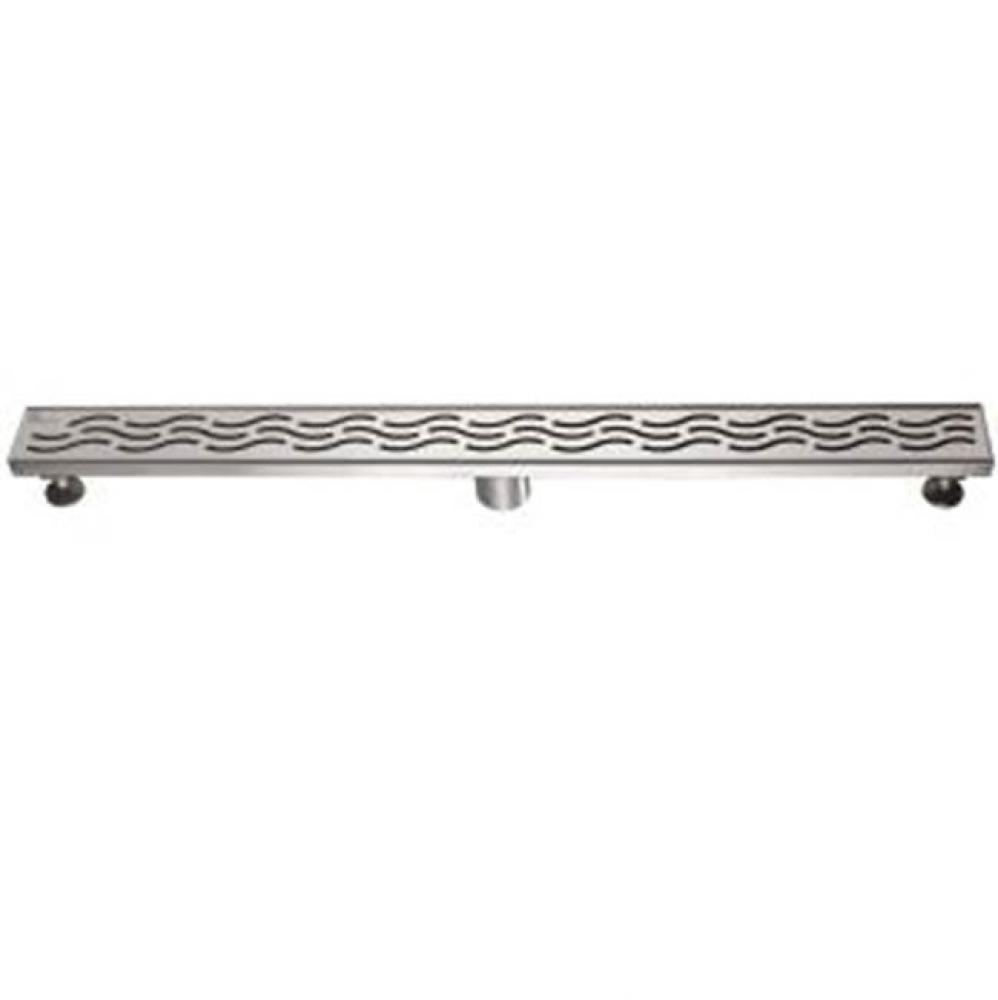 Shower linear drain--14G, 304type stainless steel, matte black finish: 36''Lx3'&apo