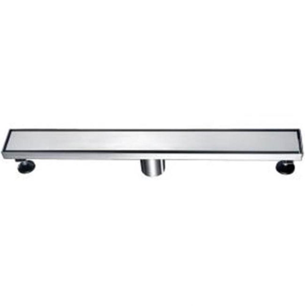Shower linear drain--18G, 304type stainless steel, matte black finish: 24''Lx3'&apo