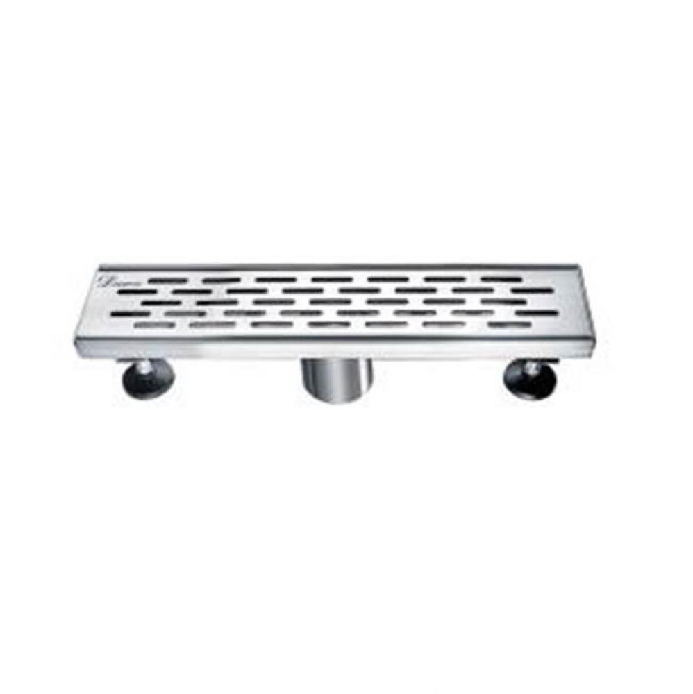 Shower linear drain--14G, 304type stainless steel, matte black finish: 12''Lx3'&apo