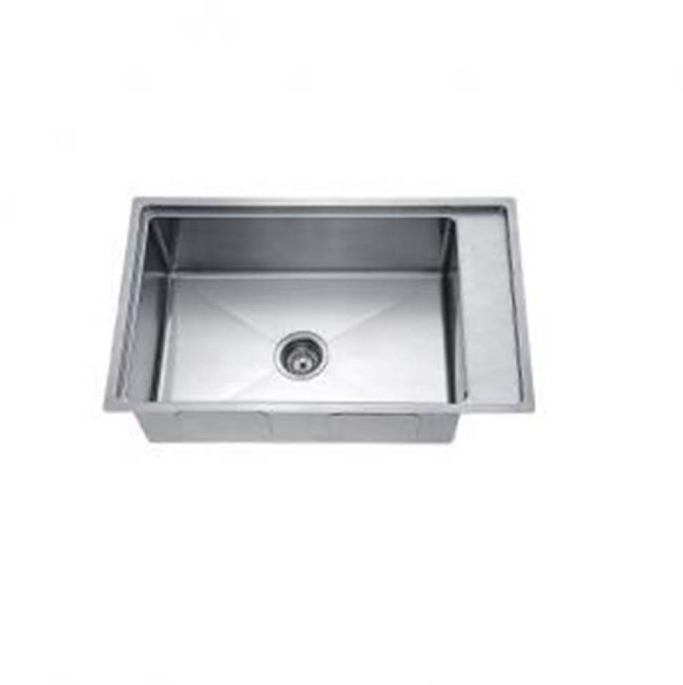 Undermount Small Corner Radius Single Bowl, 18G: 29-5/8''L x 19-3/16''W x 10&a